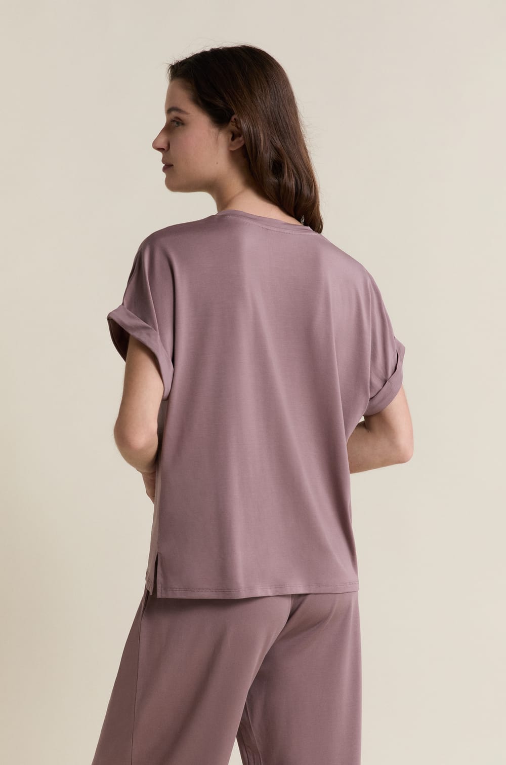 Pyjama T-shirt met korte mouwen;${refinementColor}