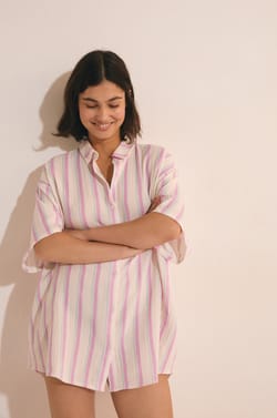 Chemise de nuit en coton;${refinementColor}