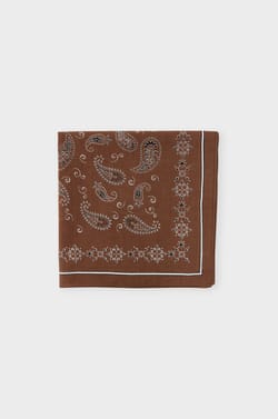 Patterned Cotton Scarf;${refinementColor}