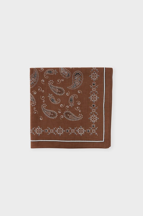 Foulard à motifs en coton;${refinementColor}