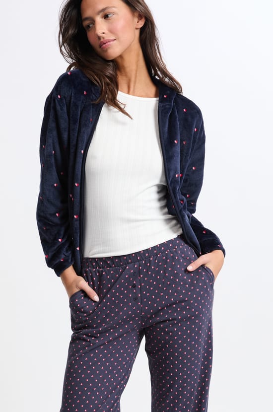 Pyjama 3 pièces à motifs avec coton;${refinementColor}
