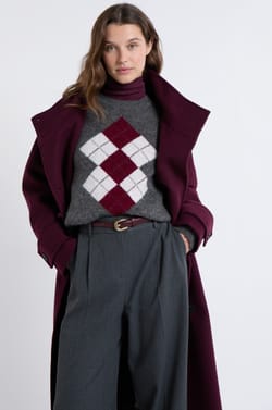 Pull col rond à motifs;${refinementColor}