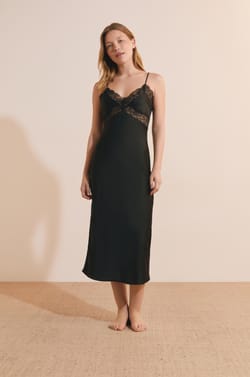 Nuisette longue satin&eacute;e;${refinementColor}