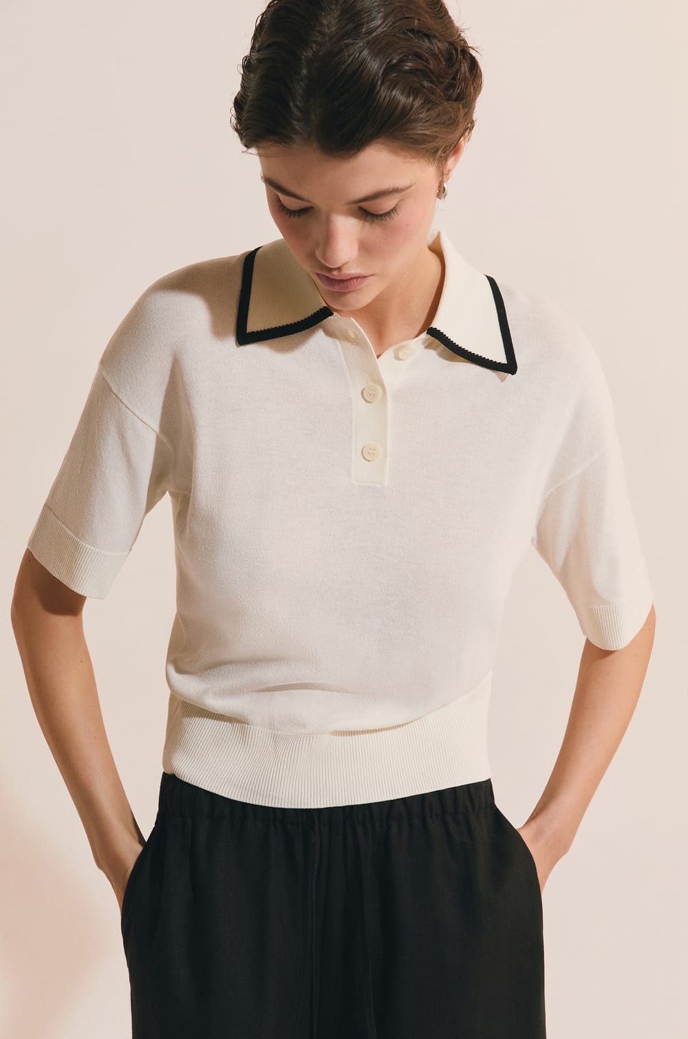 Polo &agrave; manches courtes;${refinementColor}