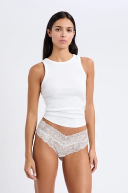 V-shape Lace Hipster;${refinementColor}