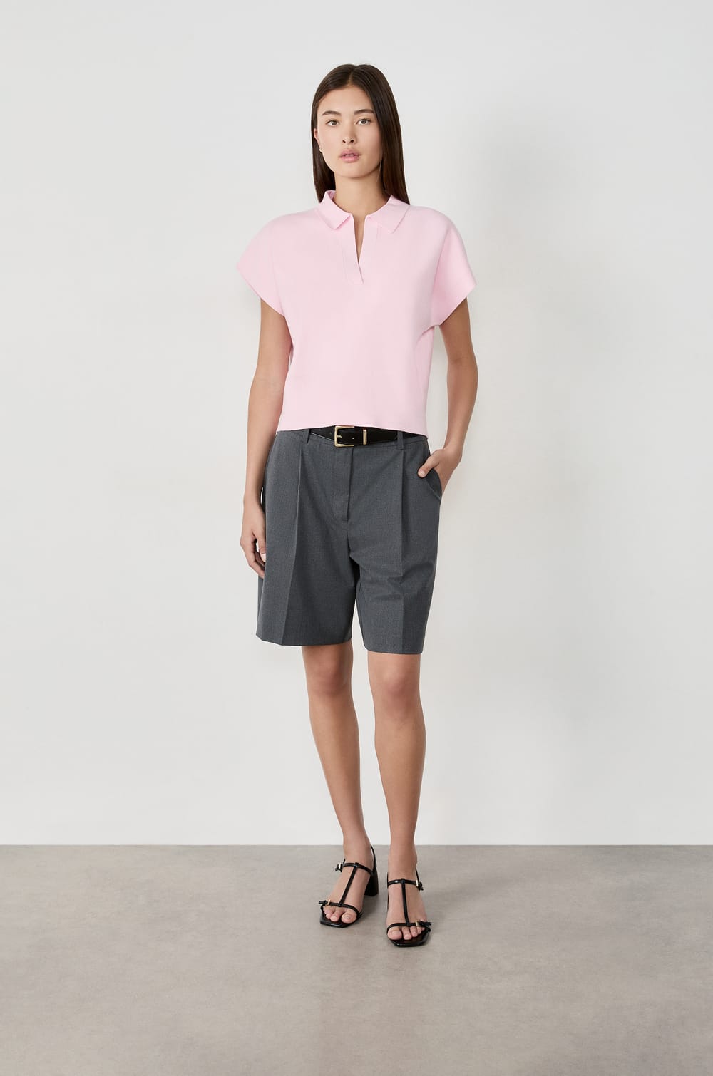 Su&eacute;ter sin mangas cuello Polo;${refinementColor}
