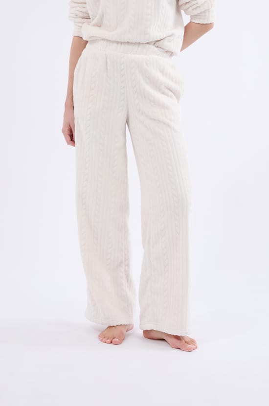 Pantalon de pyjama effet velours;${refinementColor}