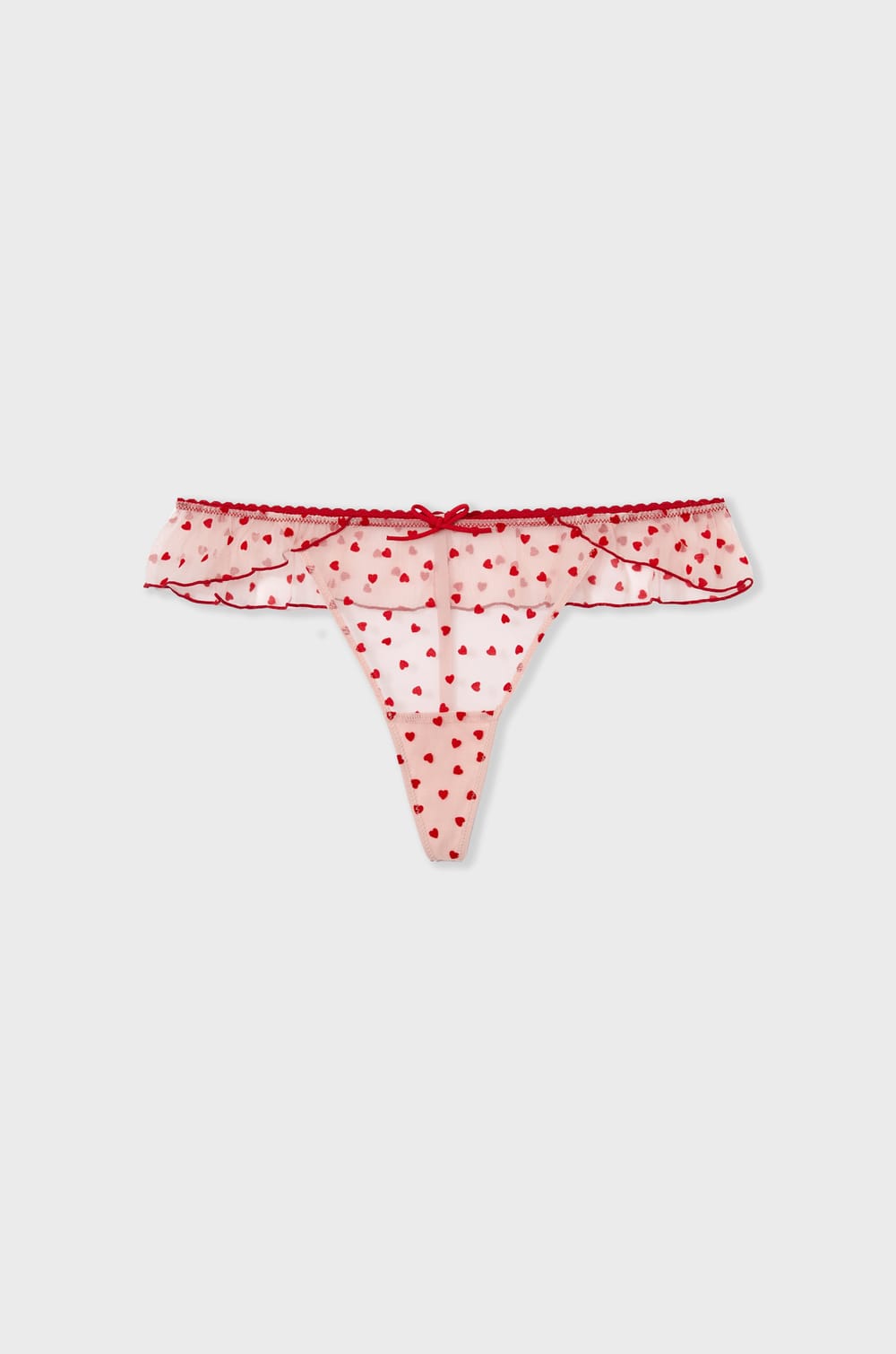 Printed Tulle Thong;${refinementColor}