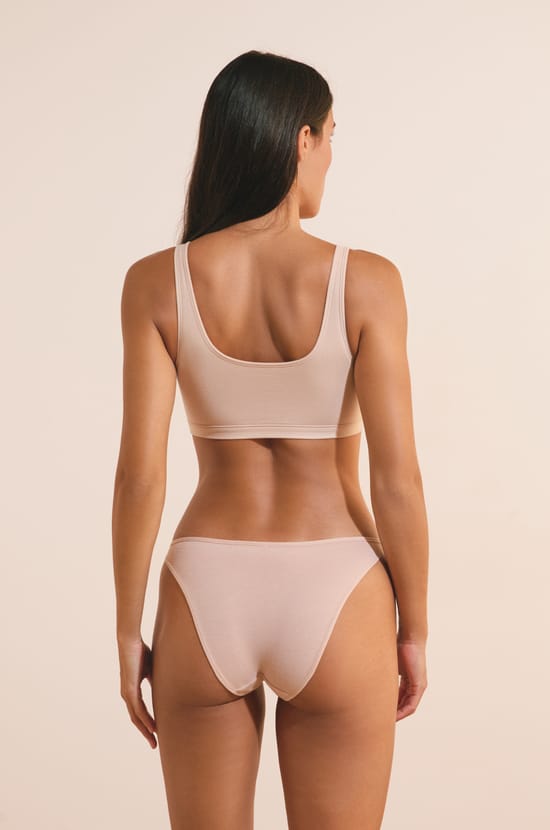 Soutien-gorge brassi&egrave;re r&eacute;versible en coton biologique extensible;${refinementColor}