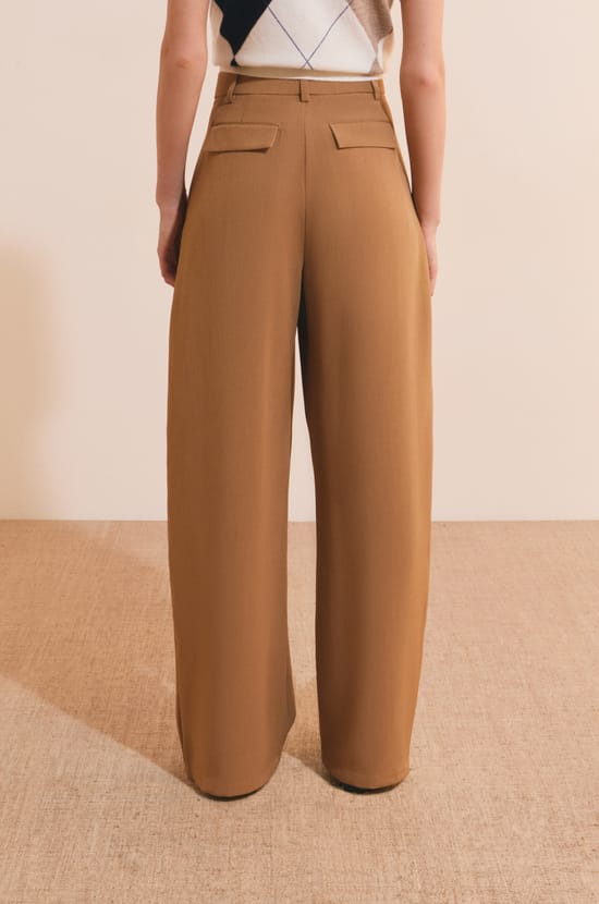 Pantalon fluide droit;${refinementColor}