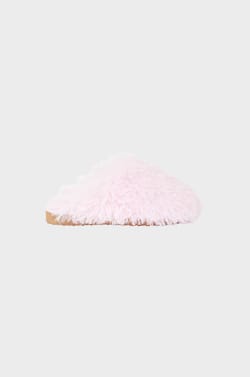 Chaussons mules avec fausse fourrure;${refinementColor}