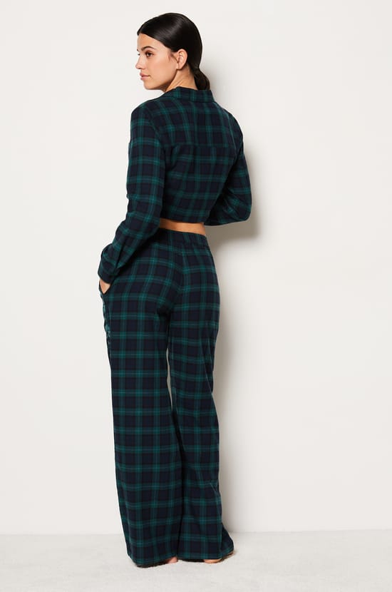 Striped Cotton Pyjama Trousers;${refinementColor}