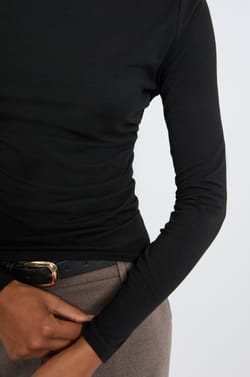 Camiseta de cuello redondo y manga larga;${refinementColor}