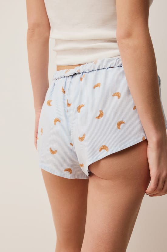 Short de pyjama &agrave; motifs croissants;${refinementColor}