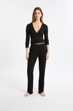 Straight Pyjama Trousers;${refinementColor}