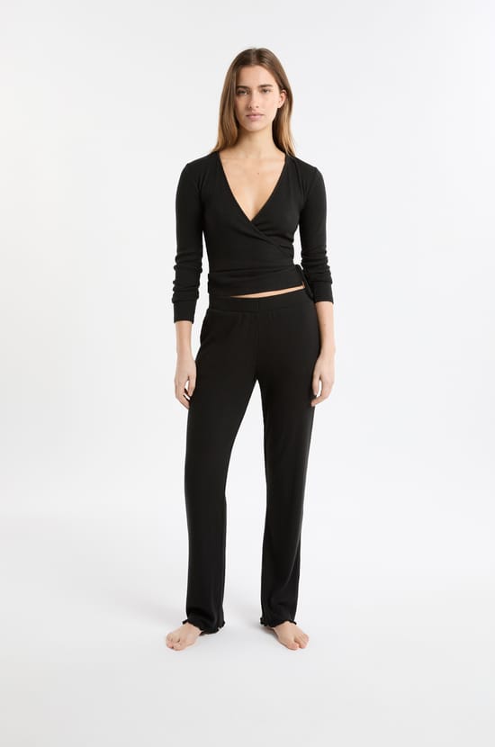 Straight Pyjama Trousers;${refinementColor}