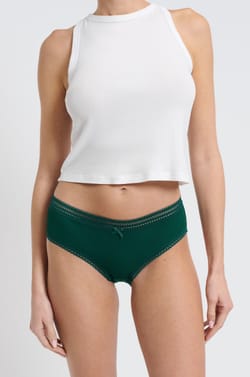 Panty tipo boxer de microfibra motivos de encaje ;${refinementColor}