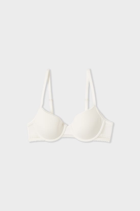 Soutien-gorge N.4 - Le coques fines en microfibre avec d&eacute;tails dentelle;${refinementColor}