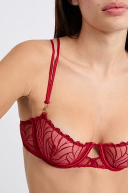 Bra No.9 - Balconette in Floral Embroidery;${refinementColor}