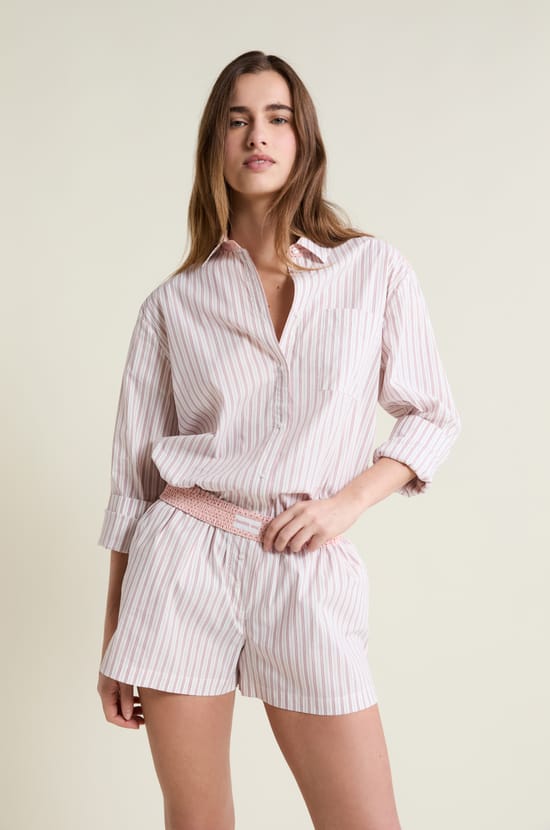 Short de pyjama &agrave; motifs avec coton;${refinementColor}