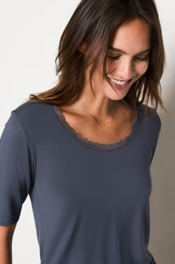 T-shirt manches courtes maille thermique;${refinementColor}