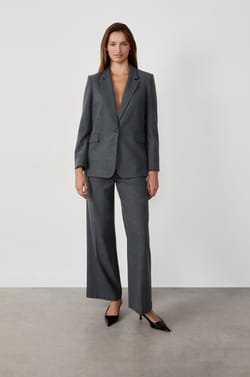 Blazer jacket with buttons;${refinementColor}