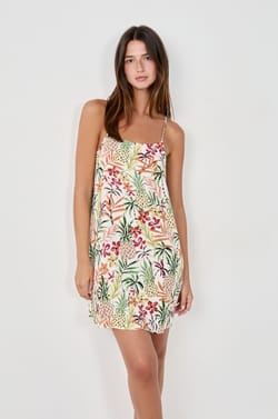 Short printed nightdress;${refinementColor}