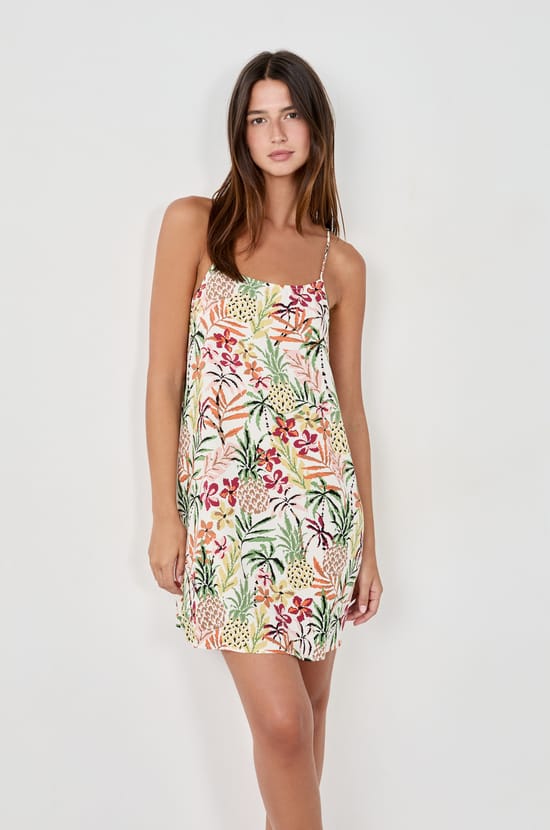 Short printed nightdress;${refinementColor}