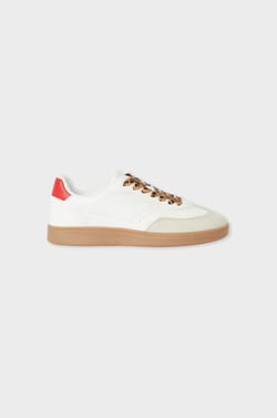 Leopard lace-up sneakers;${refinementColor}