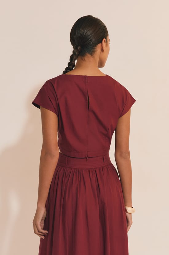 Top court en coton;${refinementColor}