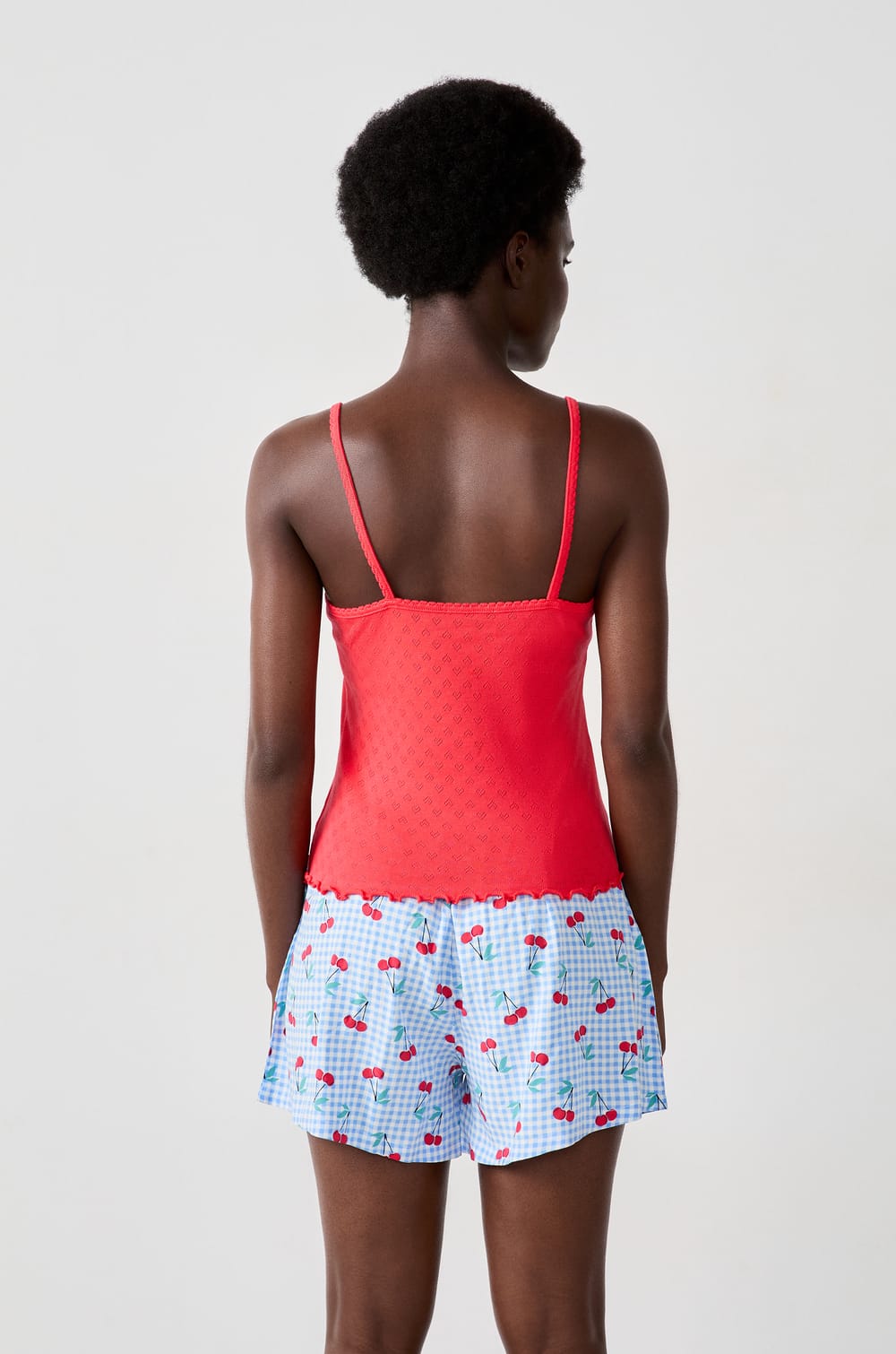 Cotton Pointelle Tank Top;${refinementColor}