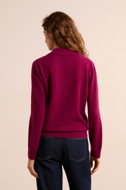 Pull col polo 100% cachemire;${refinementColor}