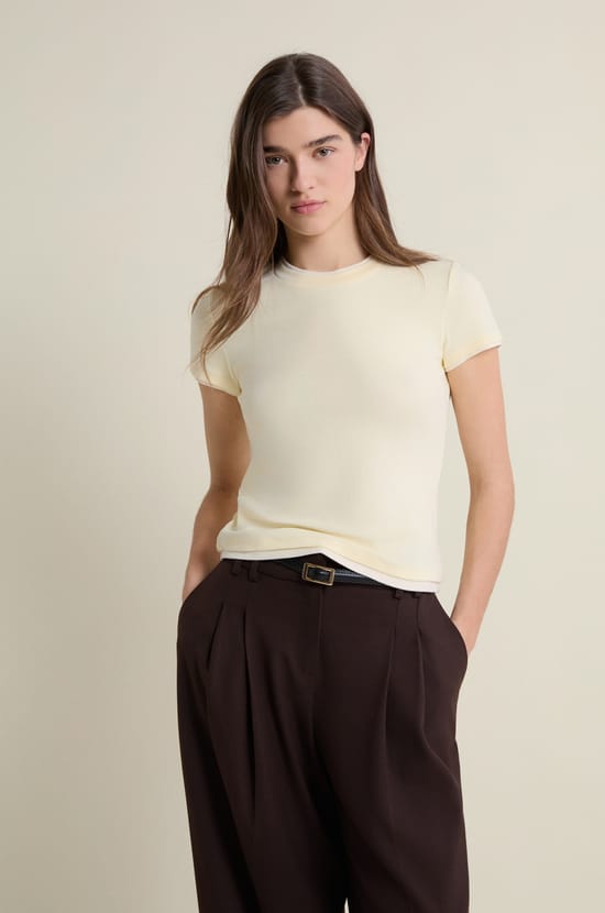 Tshirt manches courtes col rond;${refinementColor}