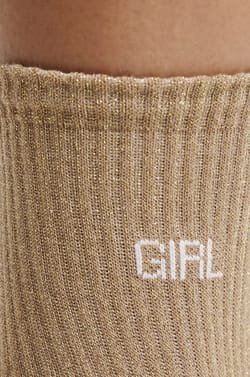 Chaussettes irrisées avec écriture;${refinementColor}
