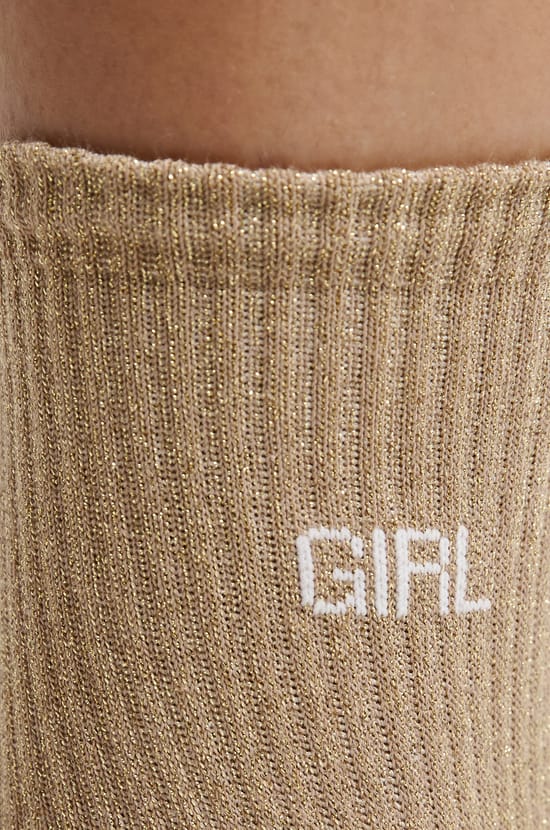 Chaussettes irrisées avec écriture;${refinementColor}
