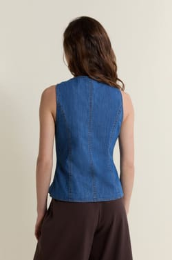 Top en denim;${refinementColor}