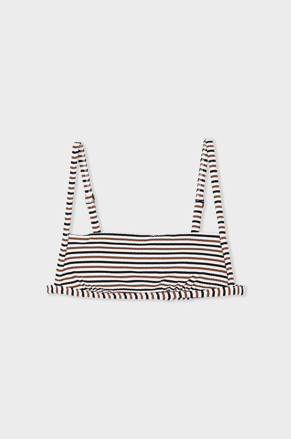 Striped Bandeau Bikini Top;${refinementColor}