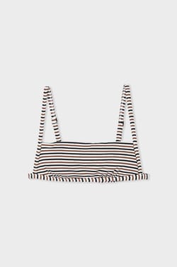 Striped Bandeau Bikini Top;${refinementColor}