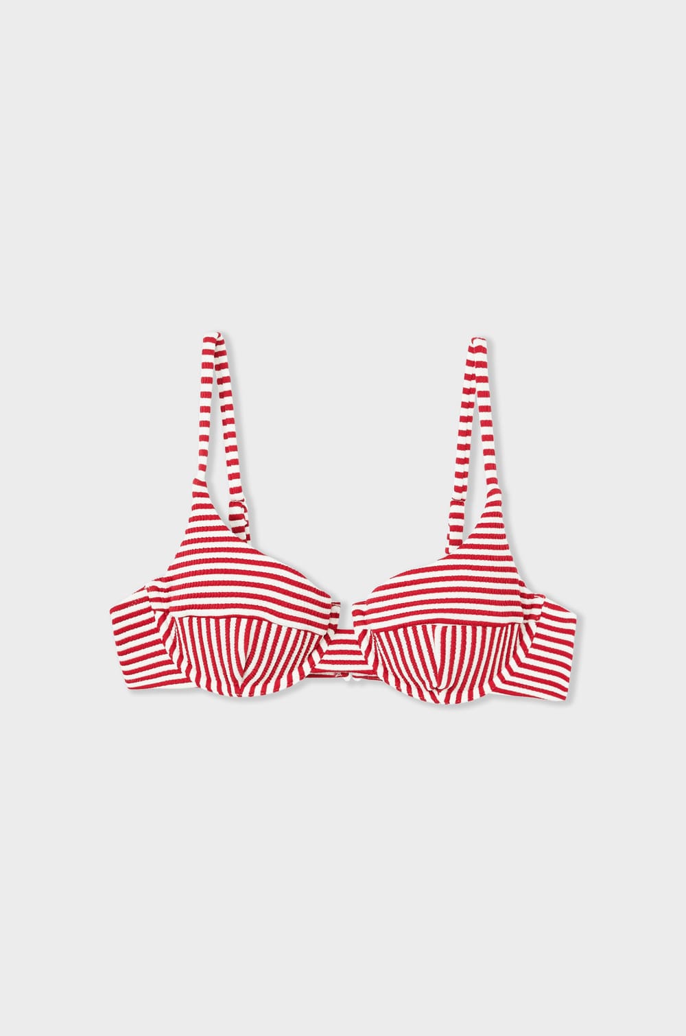 Balconette Striped Bikini Top;${refinementColor}