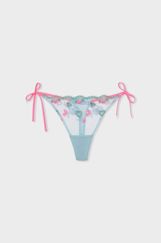 Embroidered Thong;${refinementColor}