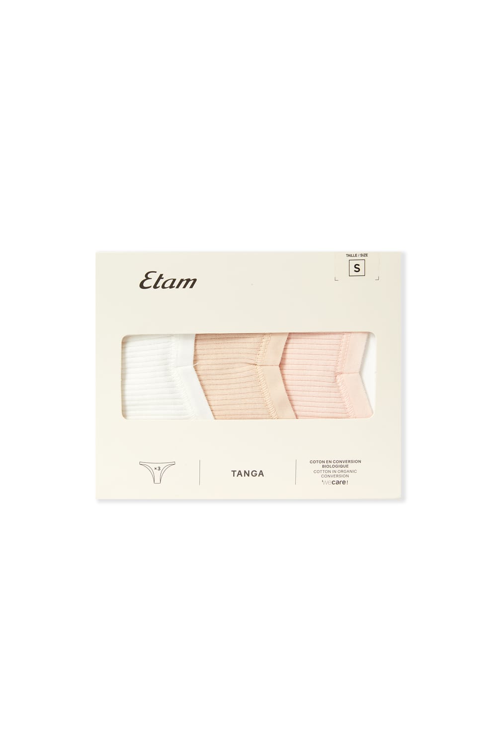 Lot de 3 tangas en coton;${refinementColor}