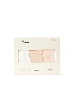 Lot de 3 tangas en coton;${refinementColor}