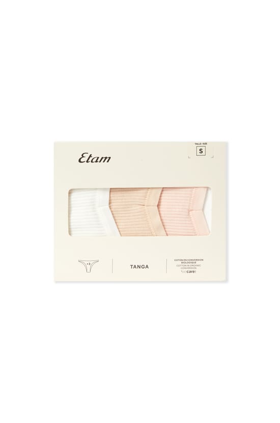 Set Of 3 Cotton Thongs;${refinementColor}