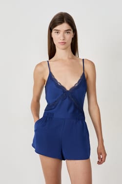 Short de pyjama en satin;${refinementColor}