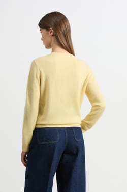 Jersey de cuello redondo de cachemira;${refinementColor}
