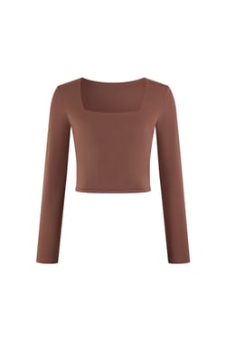 Top &agrave; encolure carr&eacute;e en microfibre;${refinementColor}