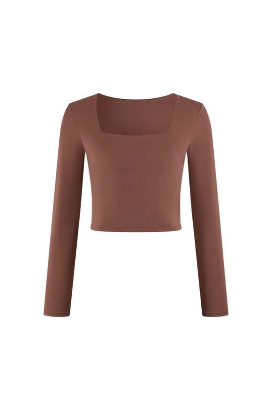 Top &agrave; encolure carr&eacute;e en microfibre;${refinementColor}