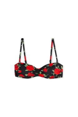 Haut de maillot de bain bandeau &agrave; motif floral;${refinementColor}