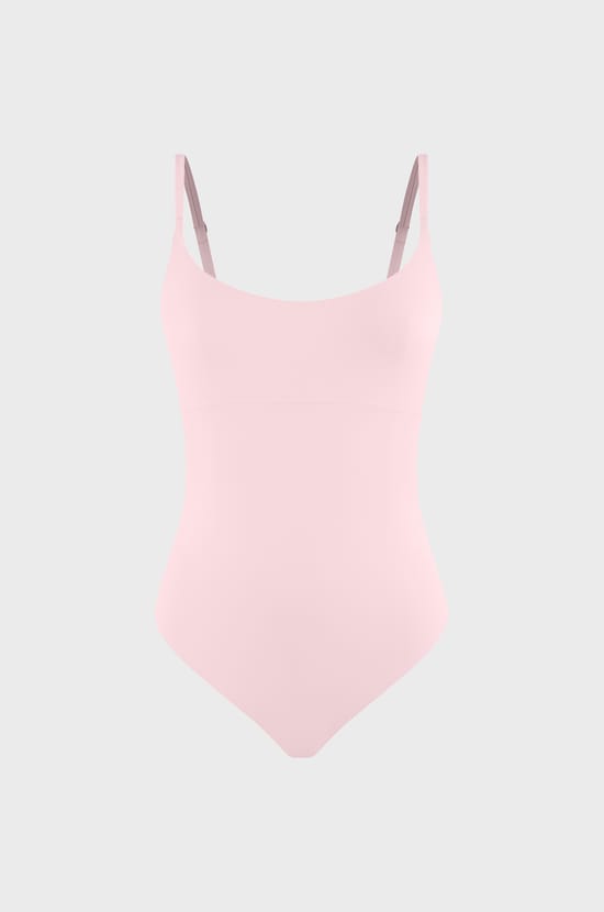 Microfiber bodysuit with integrated bralette;${refinementColor}