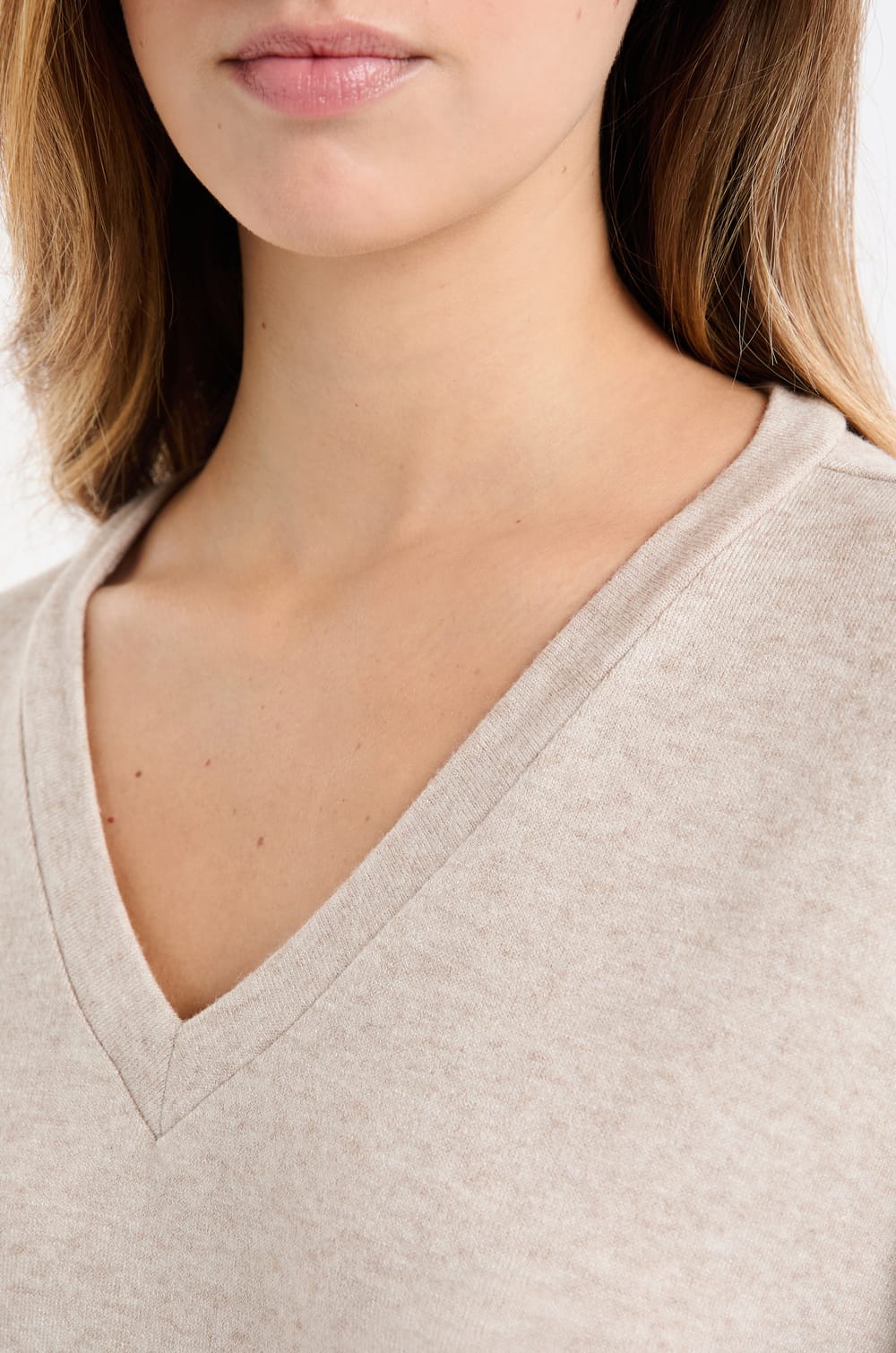 V-neck Pyjama Sweatshirt;${refinementColor}